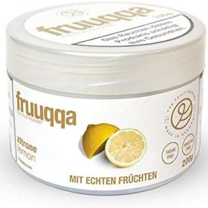 Fruuqqa Nikotinfrei 200gr Zitrone ist eine innovative Alternative zum herkömmlichen Shishatabak, die auf echten Früchten basiert.